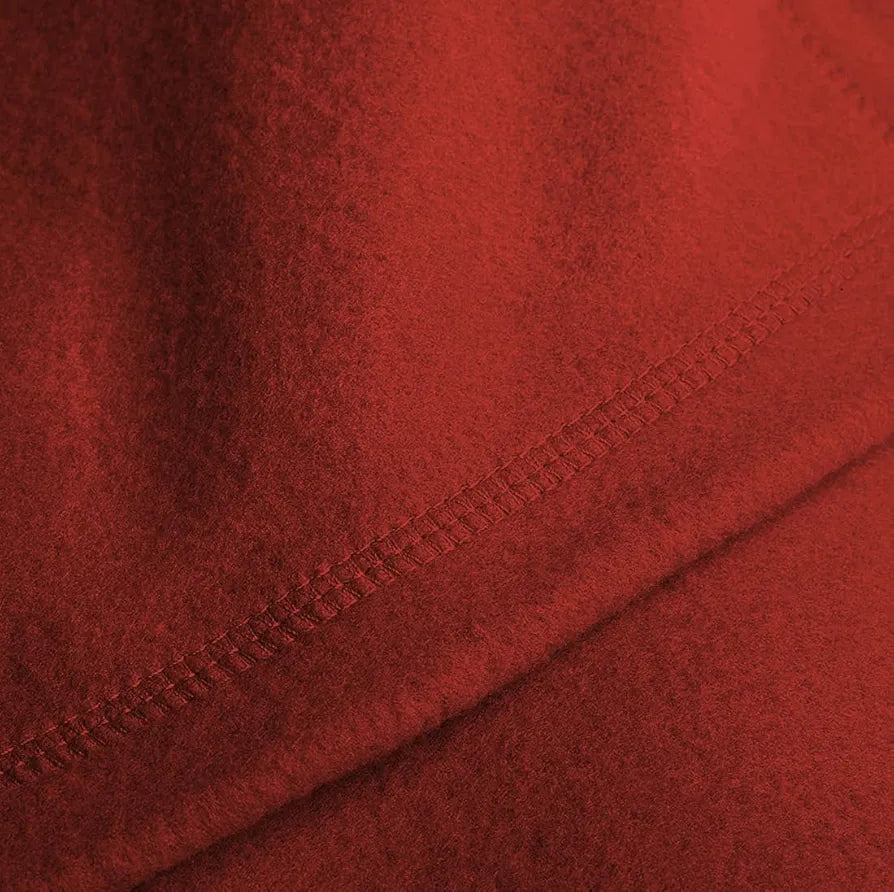 Cloth Fusion Polar Fleece AC Blanket for Winter Single Bed Soft Woolen Blanket for Travel & Sleeping Red
