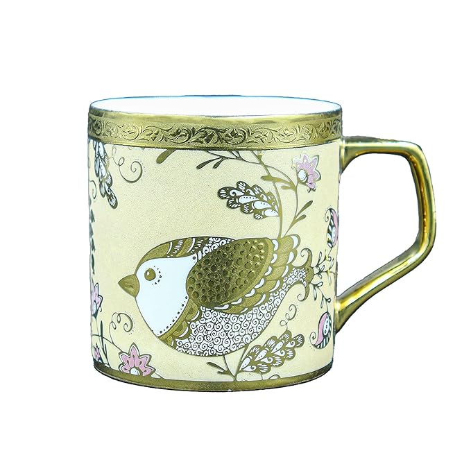 Femora Bone China Gold Tea Cup | Goldcrest Gold | 180 Ml