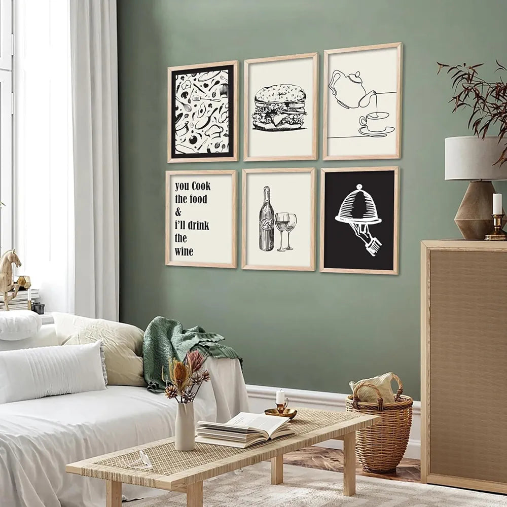 Kotart Restaurant Theme Digital Painting for Kitchen Restaurant Cafe Wall Decoration E