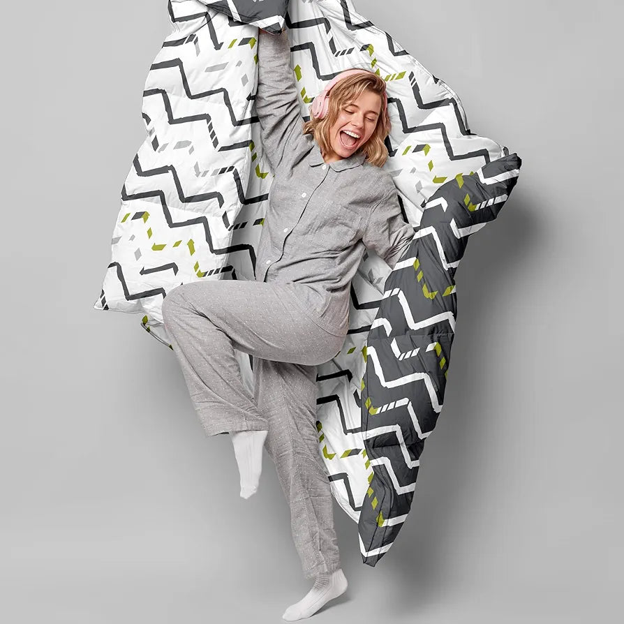 Divine Casa Microfiber 150 GSM Reversible Double Bed Comforter Ultra Soft & Lightweight Blanket Colour Slate