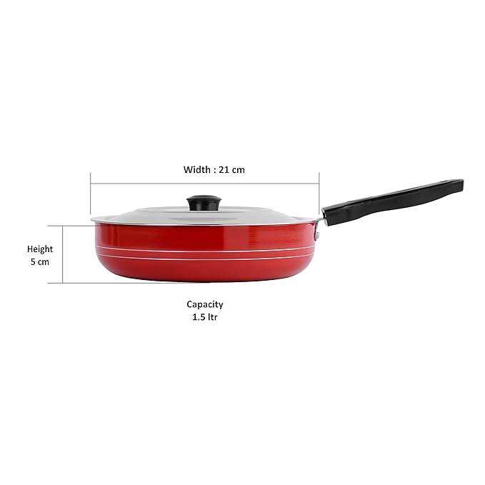 Sumeet 2.6mm Non stick Fry Pan 1.5Lt Capacity 21cm Dia
