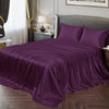 Cloth Fusion Satin Bedsheet for Queen Size Bed Set of 1 Satin Sheet 2 Pillow Covers Wine
