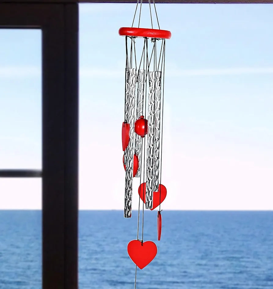 Zaicus Red Heart Wind Chime Wind Chime-017