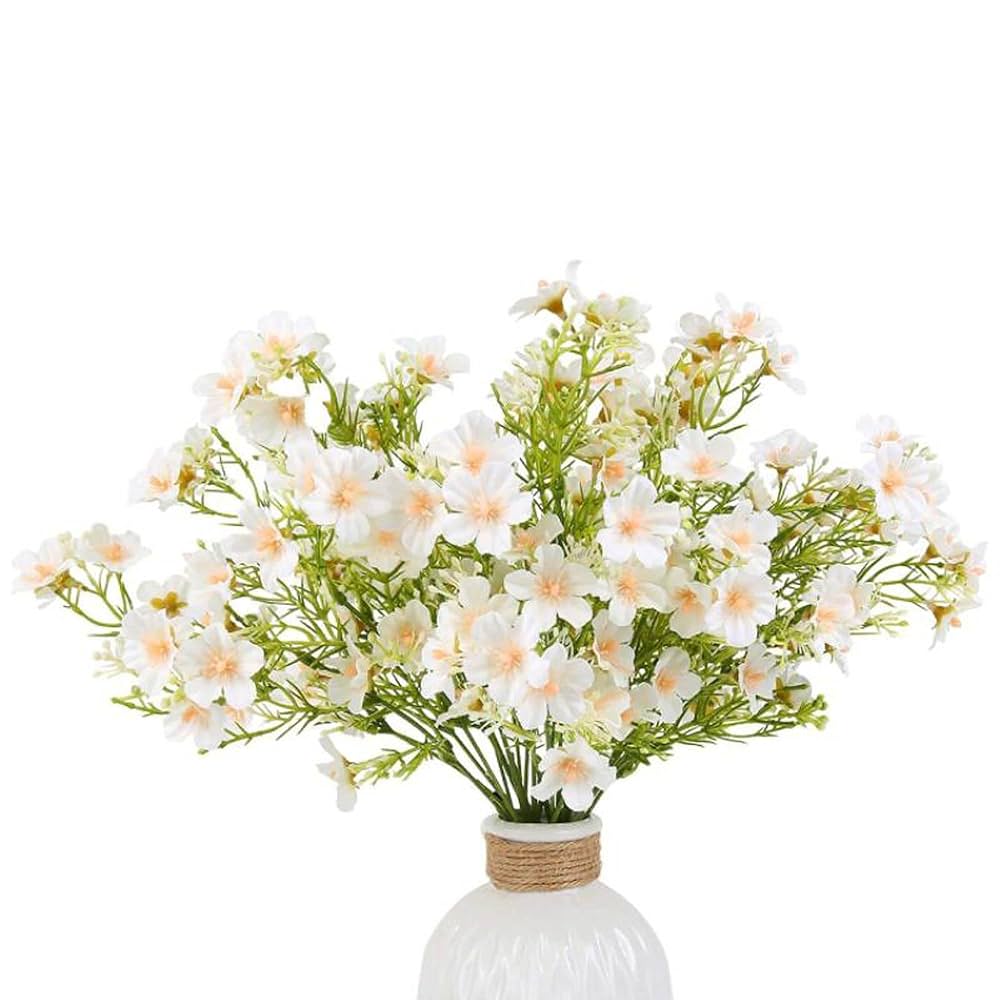 Silk Flowers Plastic Stems 2 Pcs Artificial Flowers Bunch Milan Baby Breath 35cm Flower4