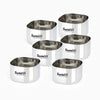 Sumeet Heavy Gauge Stainless Steel Square Bowl Set of 6pc 150 ml Each Silver