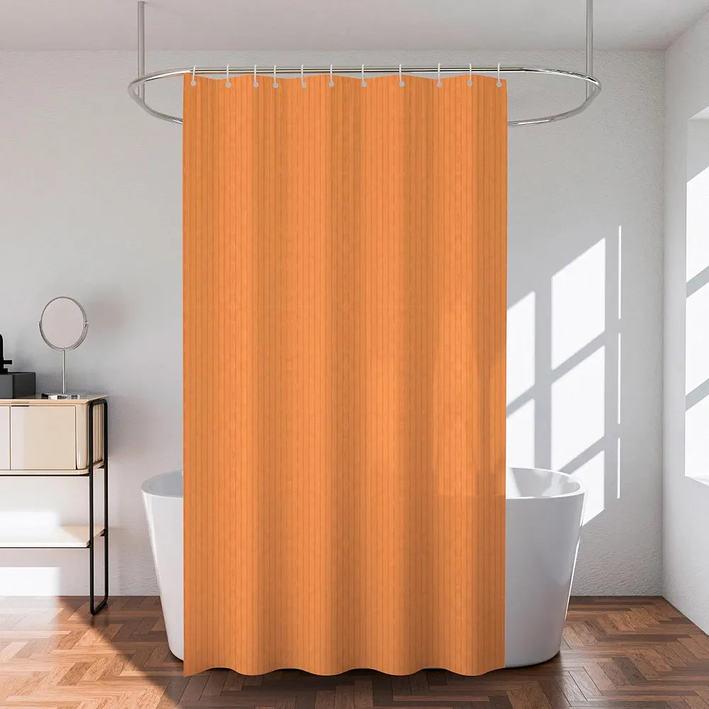 Kuber Industries Shower Curtain Bathroom Shower Curtain 8 Rings Curtain Lining Golden
