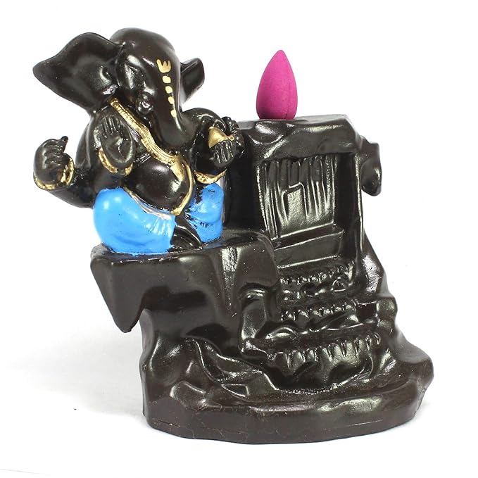 Ecraftindia Ganesha Smoke Scented Backflow Cone Incenses | Blue