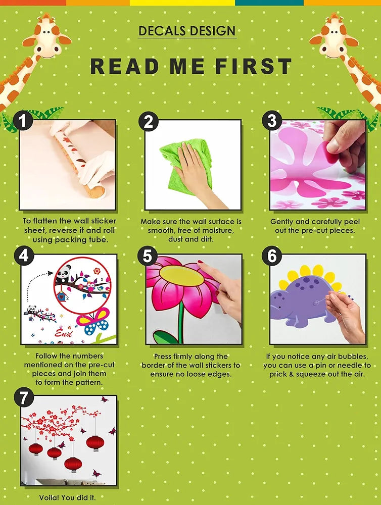 Decals Design Walking in the Garden Flower Wall Sticker Multicolour