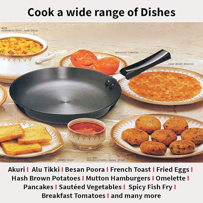 Hawkins Futura 22 cm Frying Pan Hard Anodised Frypan with Extra Height and Rounded Sides Small Black