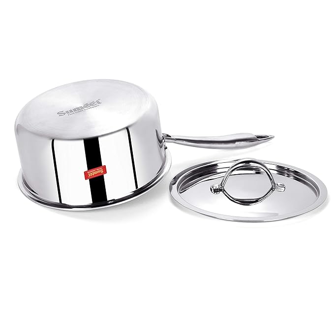Sumeet Stainless Steel Cook Smart Triply Sas With Lid - 1700 ml- 16Cm