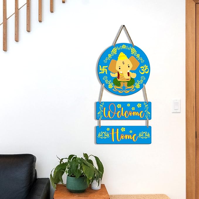 Sehaz Artworks Home Decor Items for Living Room Wooden Wall Hangings for Home  Welcome Home, 60 Cm