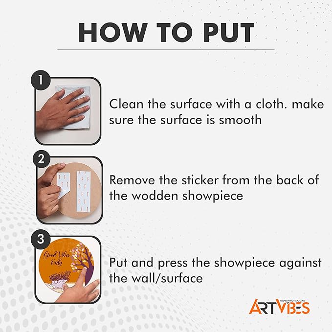 Artvibes Designer Mdf Wooden Wall Hangers for Home Decoration | Decor Hanging Ornaments | Pack of 11 Pieces