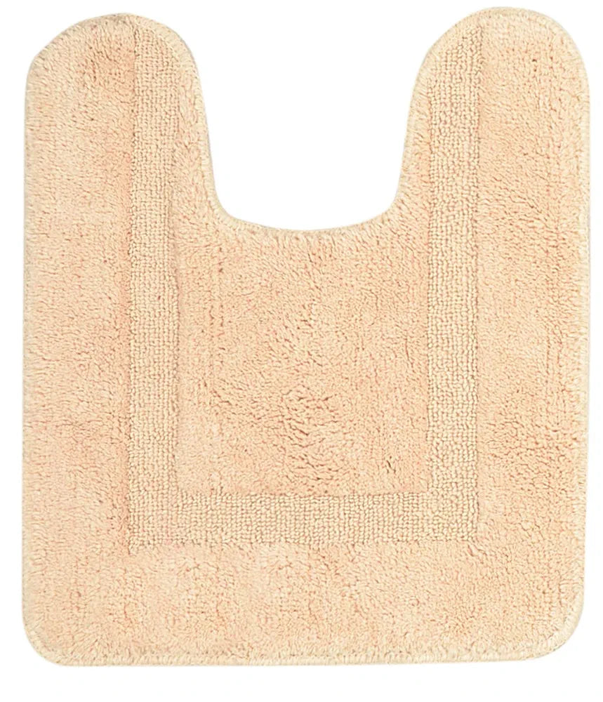 Saral Home Easy Living Cotton Anti Slip Bathmat Set With Contour Beige