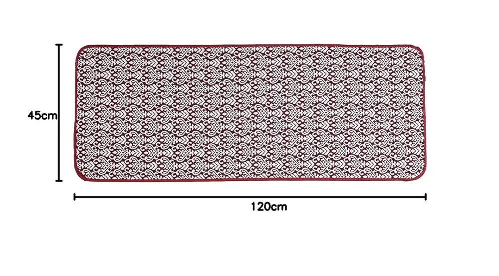 Saral Home Fleur Designer Soft Cotton Durable & Washable Multipurpose Runner Colour Red