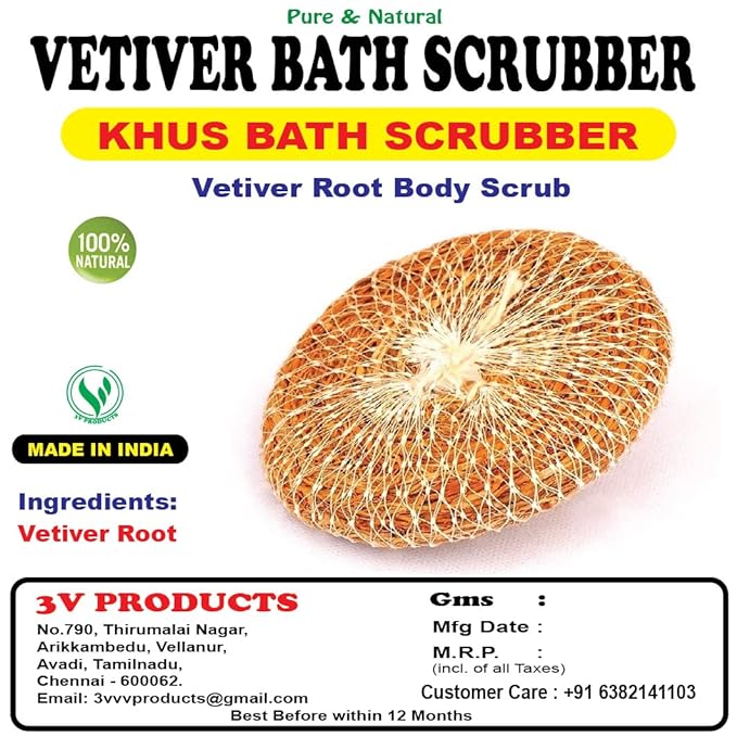 3V  Products Vettiver Body Scrub - 1 Scrub