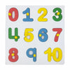 Tantrums Wooden Number Puzzle Board 0-10 Learning Tray with Knobs