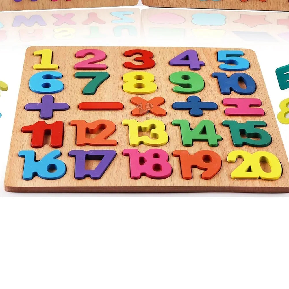 Trinkets & More 123 Numbers Puzzles Game Learning Board  Maths Toy for Toddlers Preschoolers Early Educational 2+ Years 