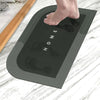 Story@Home Silicone Mat Water Absorbent Mats Non Slip Rectangular Shape Mat For Bathroom Charcoal Chic Colour