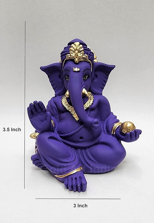 Gold Art India Beautiful Terracotta Ganesha in Violet A Festive and Auspicious Addition