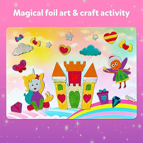 Skillmatics Art & Craft Activity Foil Fun Unicorns & Princesses No Mess Art for Kids Creative Activity