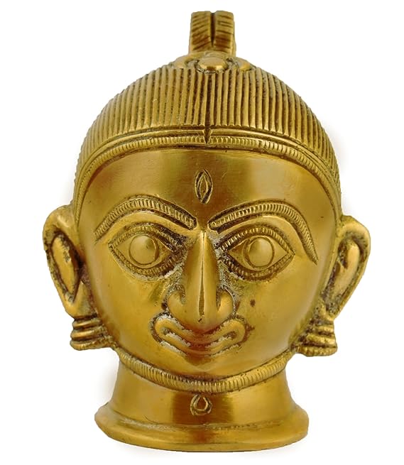 The Advitya Brass Gauri Head Statue | Parvati Head Brass | Gangaur Lady Idol | for Pooja Home Decor Office Showpiece