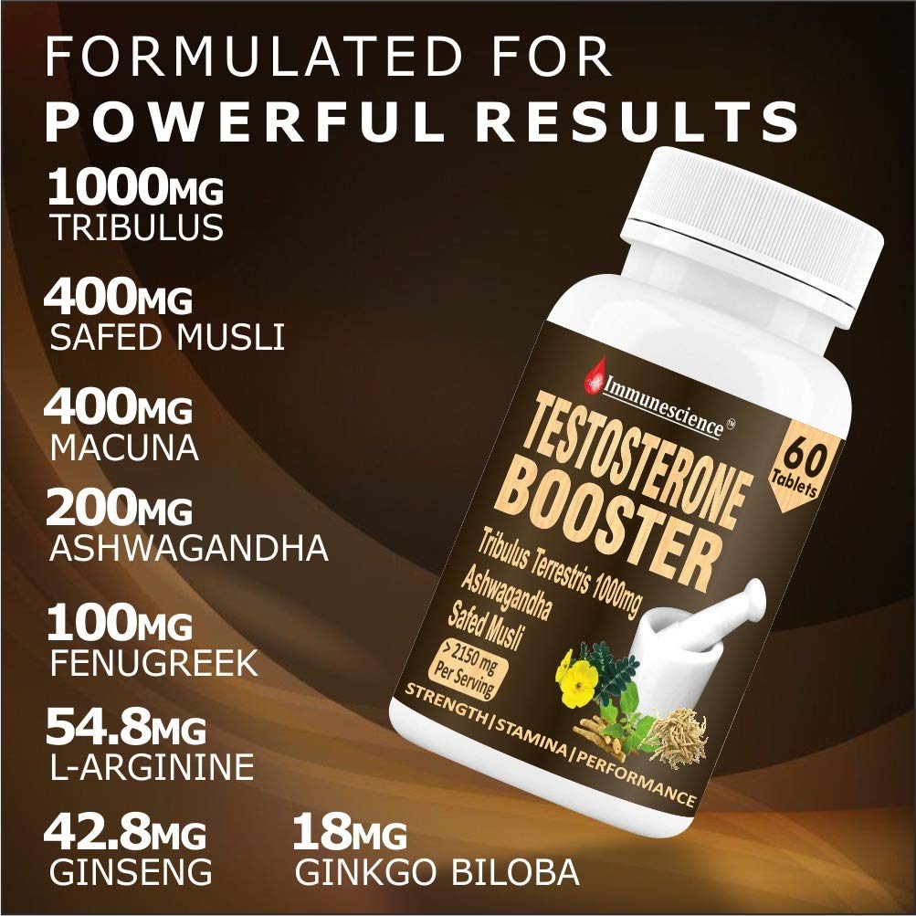 Immunescience Testosterone Booster For Men Tablets - 60 tab - Swadesi