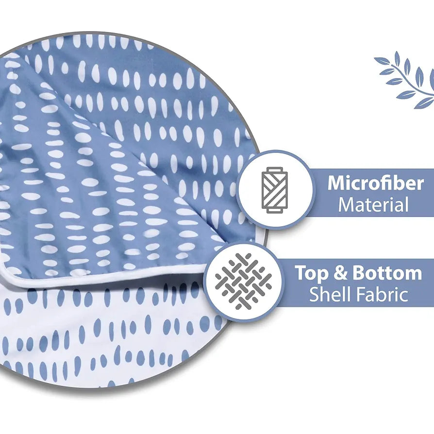 Divine Casa 120 GSM Microfiber Double Dohar Soft & Lightweight Throw Blanket Rain Dash Pattern Colour Rainy Blue