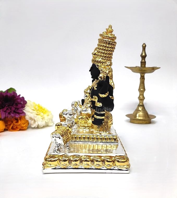 Gold Art India Idol Tirupati Balaji with Gajalakshmi Venkateswara Swamy Statue with Shankha Chakra