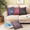 Cloth Fusion 100 TC Velvet Sofa Cushion Cover Set of 5 Decorative HD Gold Foil Cushion Cover