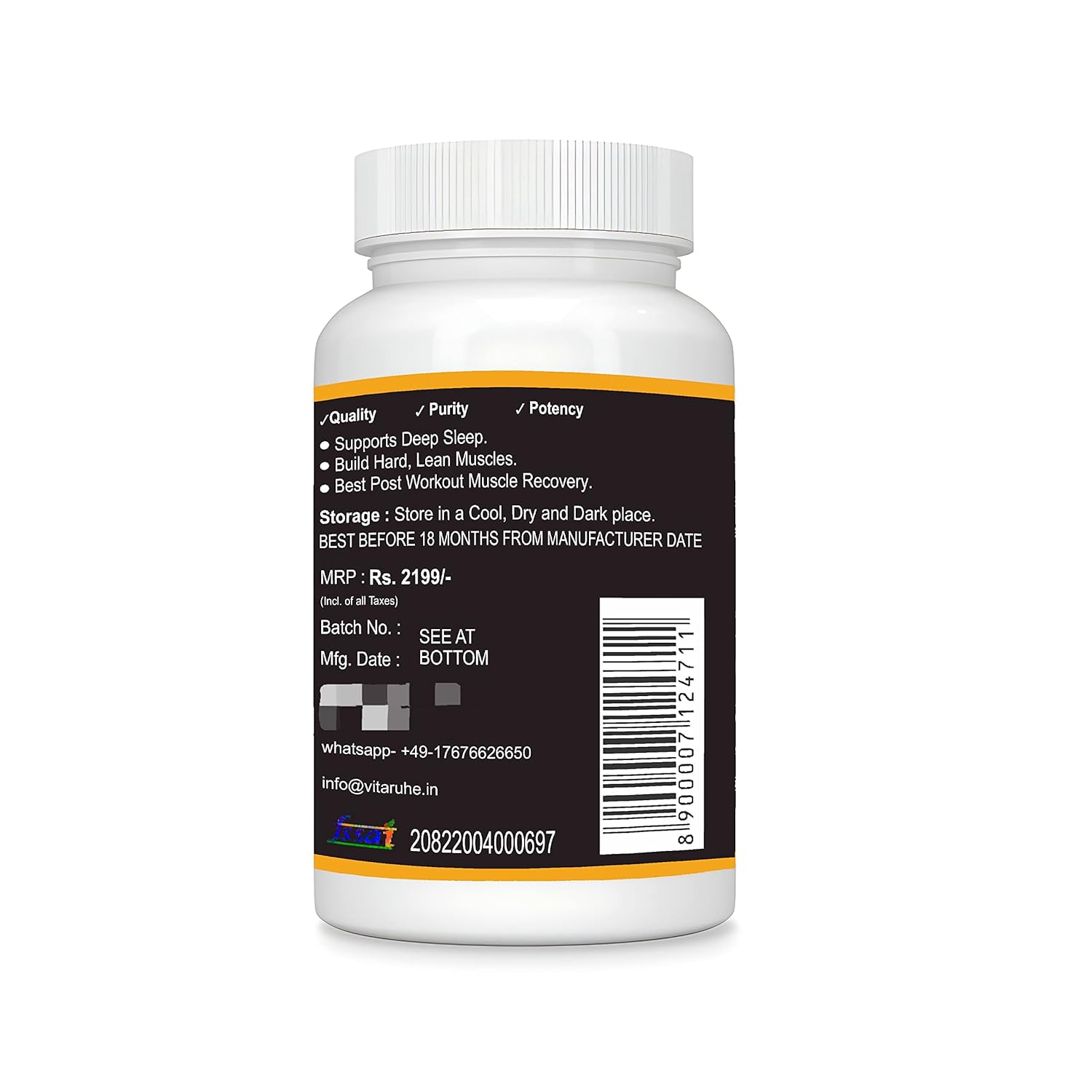 Vitaruhe Night Time Muscle Builder - 60 Capsules