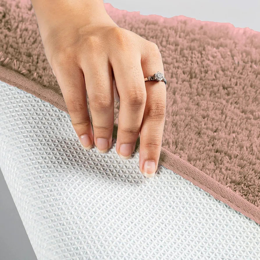 Luxe Home International Rectangular Bath Mat Super Soft Ultra Absorbent Mat Colour Peach (Pack of 2)