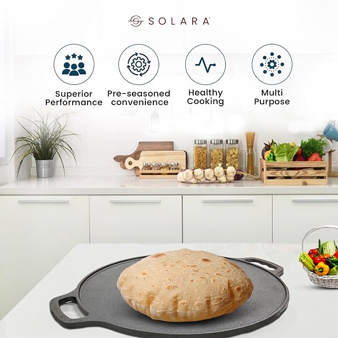 Solara Cast Iron Tawa for Dosa 12