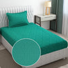 Fresh From Loom Single Bedsheet Microfiber Bed Sheet Set Printed with 1 Pillow Covers 144 TC Green Damas