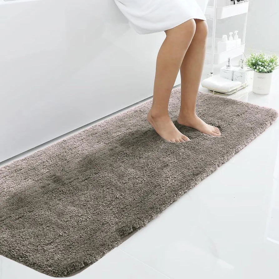 Luxe Home International Microfiber Runner Super Soft Non Slip Vegas Rugs 2X5 Ft Colour Taupe