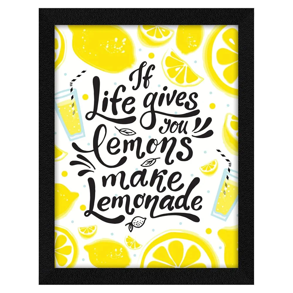ArtX Paper Motivational Quotes Lemonade Wall Frame Art Painting