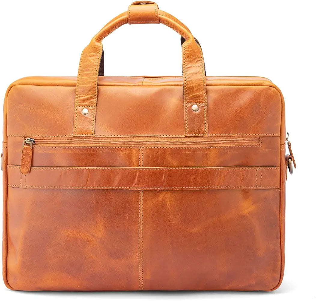 Goatter Genuine Leather Multi Pockets Office Laptop Messenger Bag For Men