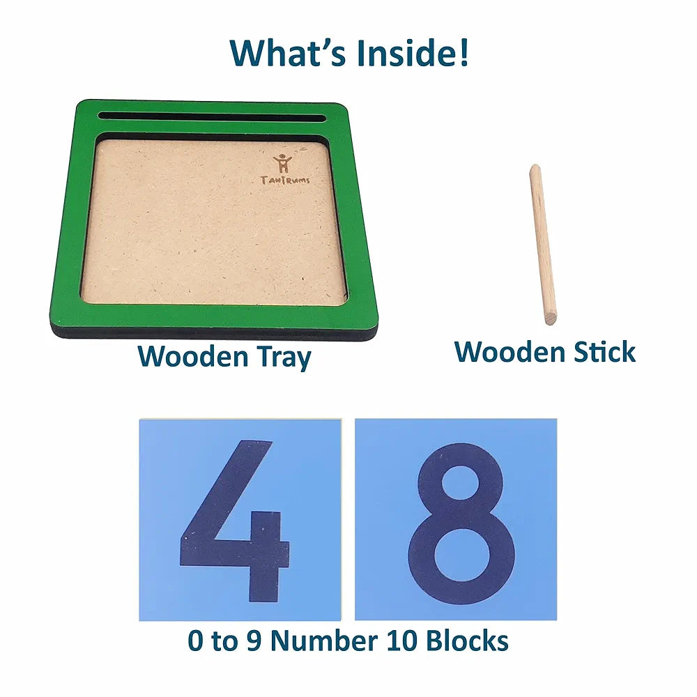 Tantrums Coloured Sand Paper Number with Tray | Learning Fun Education Puzzle Learning Aid for Kids