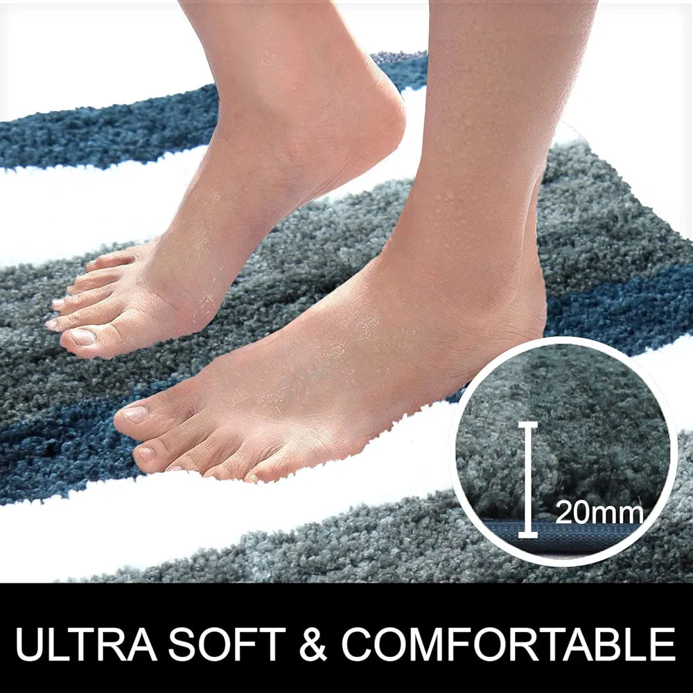 Luxe Home Jericho Runner 2500 Gsm Super Soft Microfiber Anti-Skid Washable Runner Forest Green 2x5 Feet