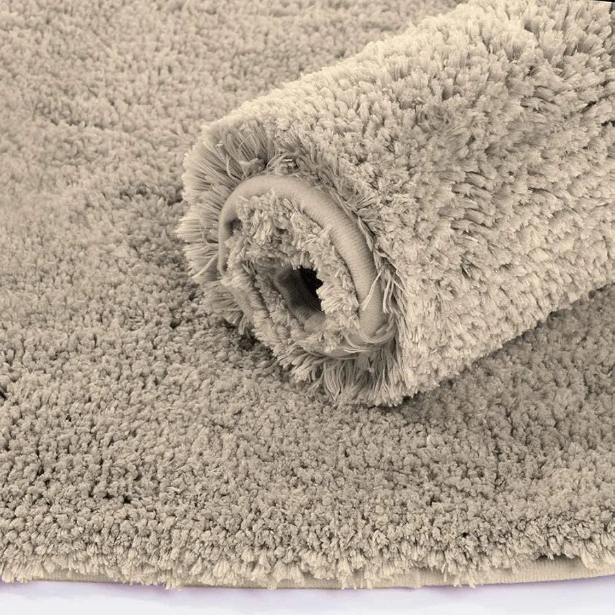 Luxe Home International Bath Mat Super Soft Ultra Absorbent Rectangular Mat Colour Beige (Pack of 2)