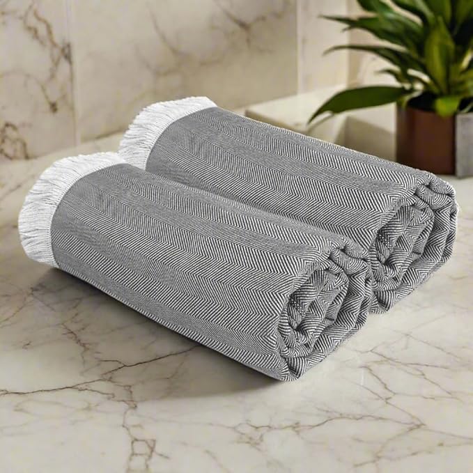 Heelium Bamboo Bath Towel Ultra Soft & Lightweight Highly Absorbent & Fast Drying Turkish Towel for Bath