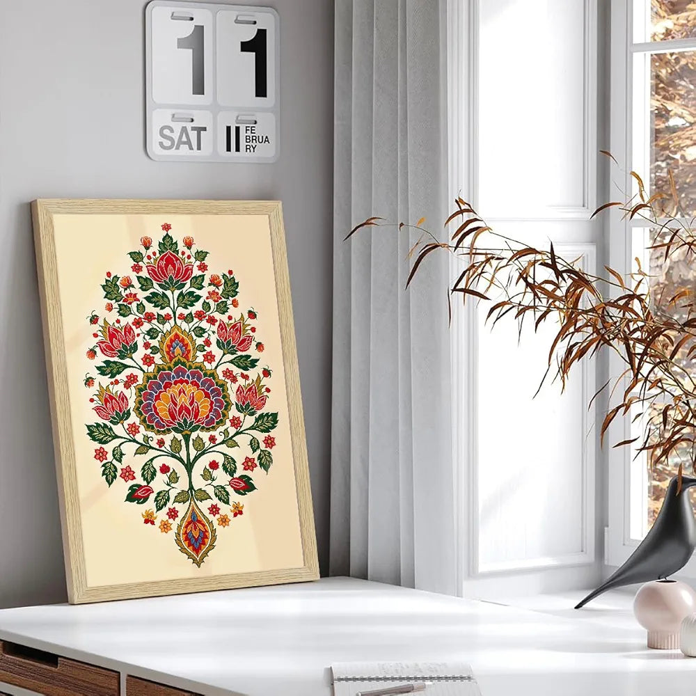 ArtX Paper Madhubani - 02 Paintings with Frame Set of 3