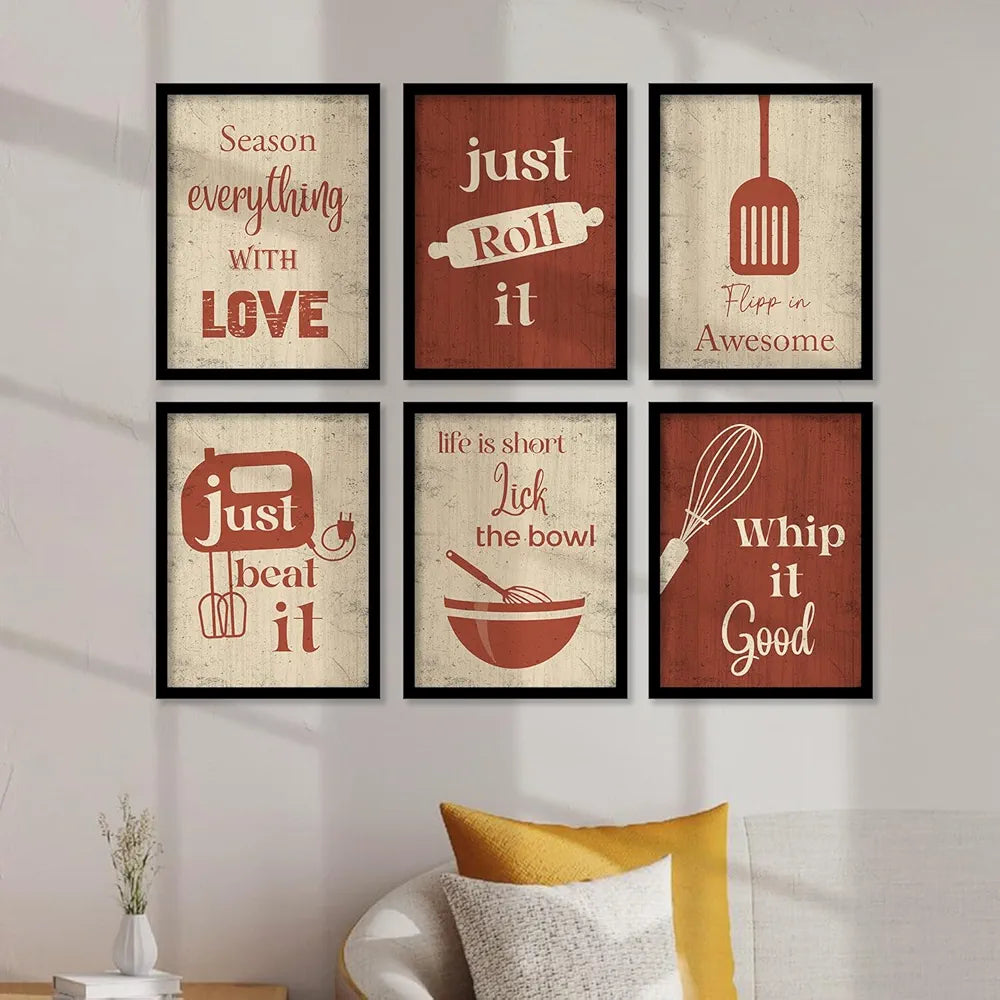Kotart Restaurant Quotes Framed Posters for Kitchen Wall Decoration Kitchen 7