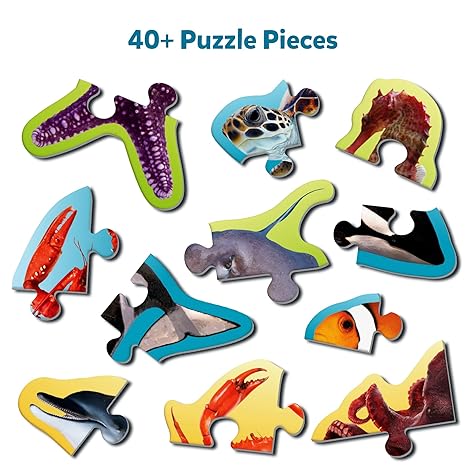 Skillmatics Step By Step Puzzle Underwater Animal Jigsaw & Toddler Puzzles Educational Montessori Toy