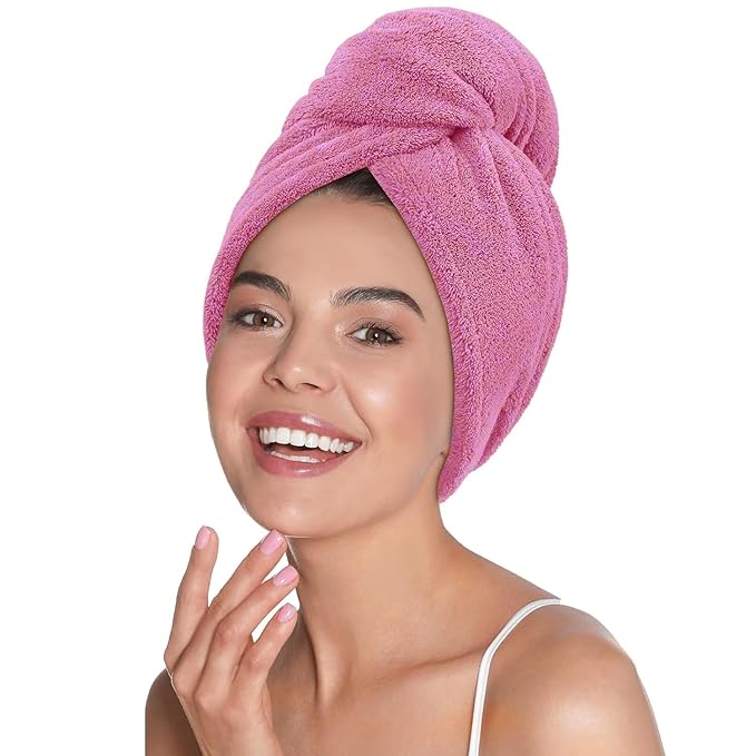 Mush Bamboo Hair Towel Ultra Soft Absorbent & Anti Microbial Hair Wrap