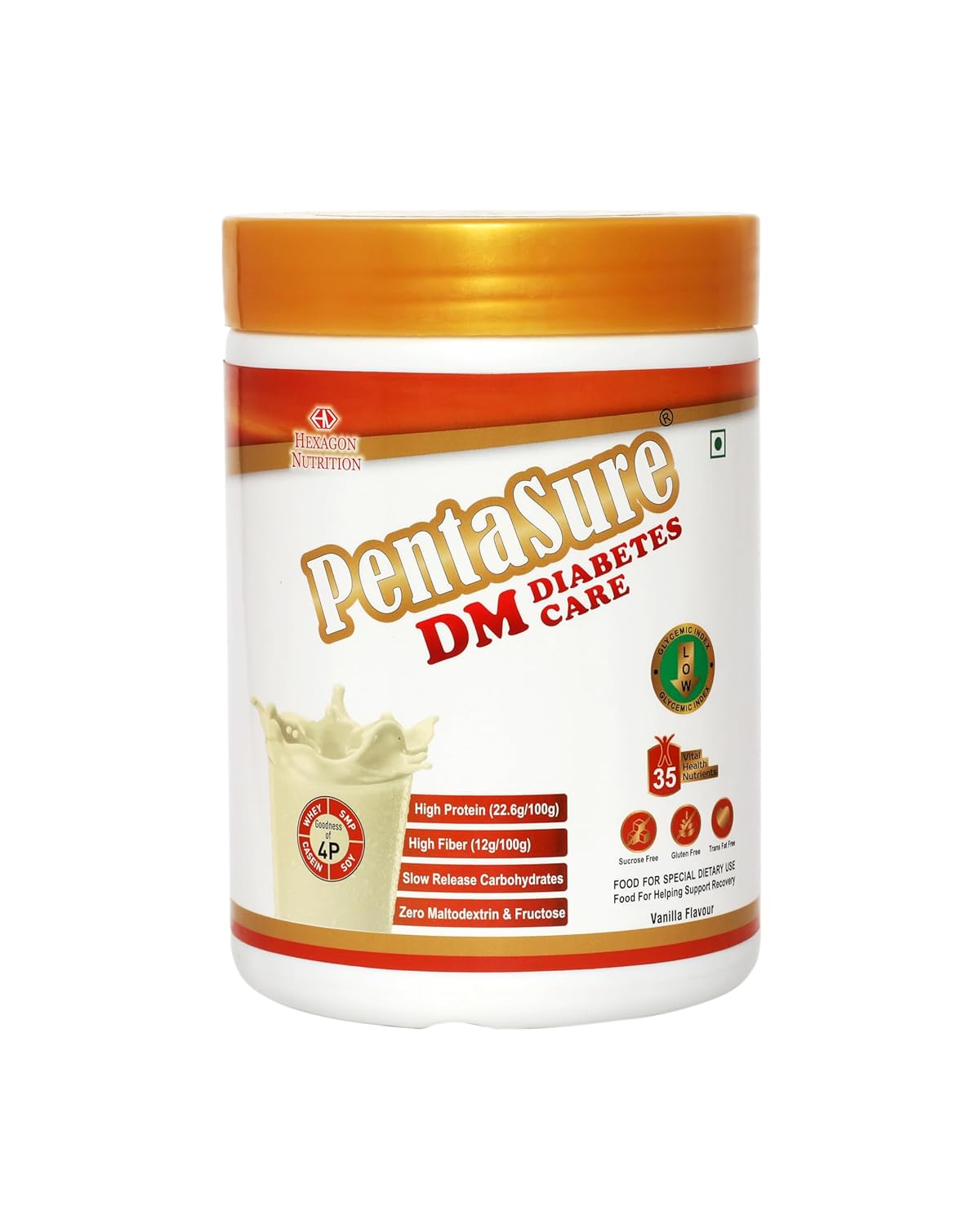Pentasure Dm Diabetes Care Nutrition Drink Vanilla Flavor - 1000 gms