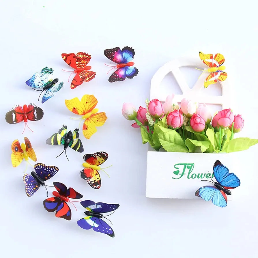 Jaamso Royals Multi Colour Butterfly Stickers 13 Cm X 13cm Pack of 12