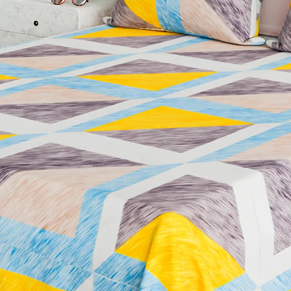 Kuber Industries Double Bedsheet Bedsheet for Double Bed Double Bedsheet with 2 Pillow Covers Green