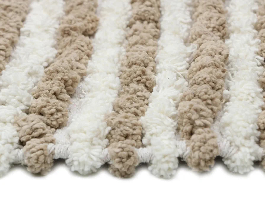 The Home Talk Luxury Chenille Round Bathmats Non-Slip Anti-Skid Colour Beige