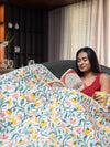 Urban Space Double Bed AC Blanket Microfiber Quilt Soft Reversible Printed AC Blanket Colour Kashmir