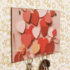 Ecraftindia Heart Theme Wooden Key Holder With 6 Hooks